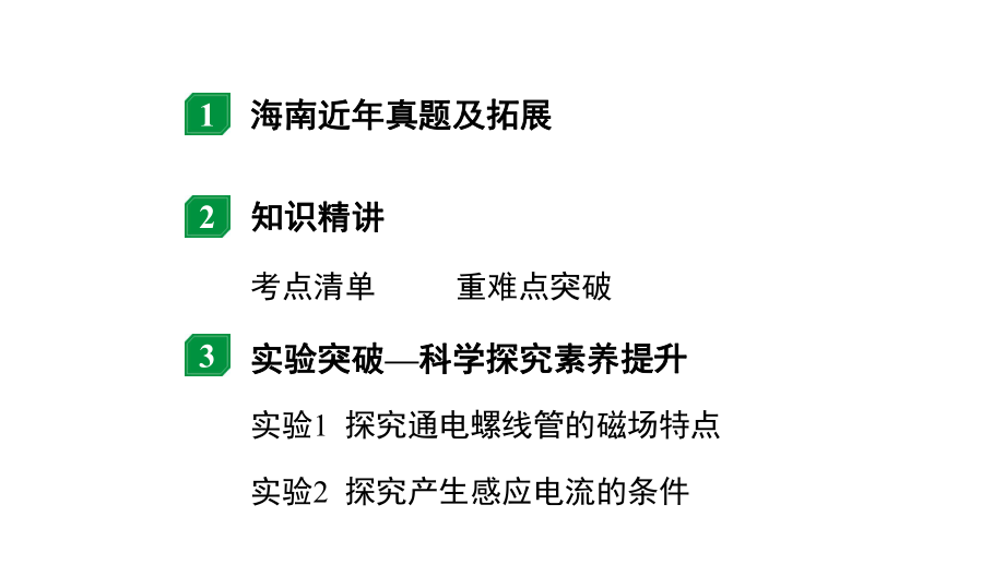 2024海南中考物理二轮重点专题研究 第十三讲 从指南针到磁浮列车电能从哪里来（课件）.pptx_第2页