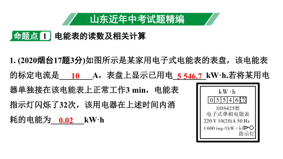 2024山东中考物理二轮重点专题研究 微专题 电功率电热的理解及计算（课件）.pptx_第3页