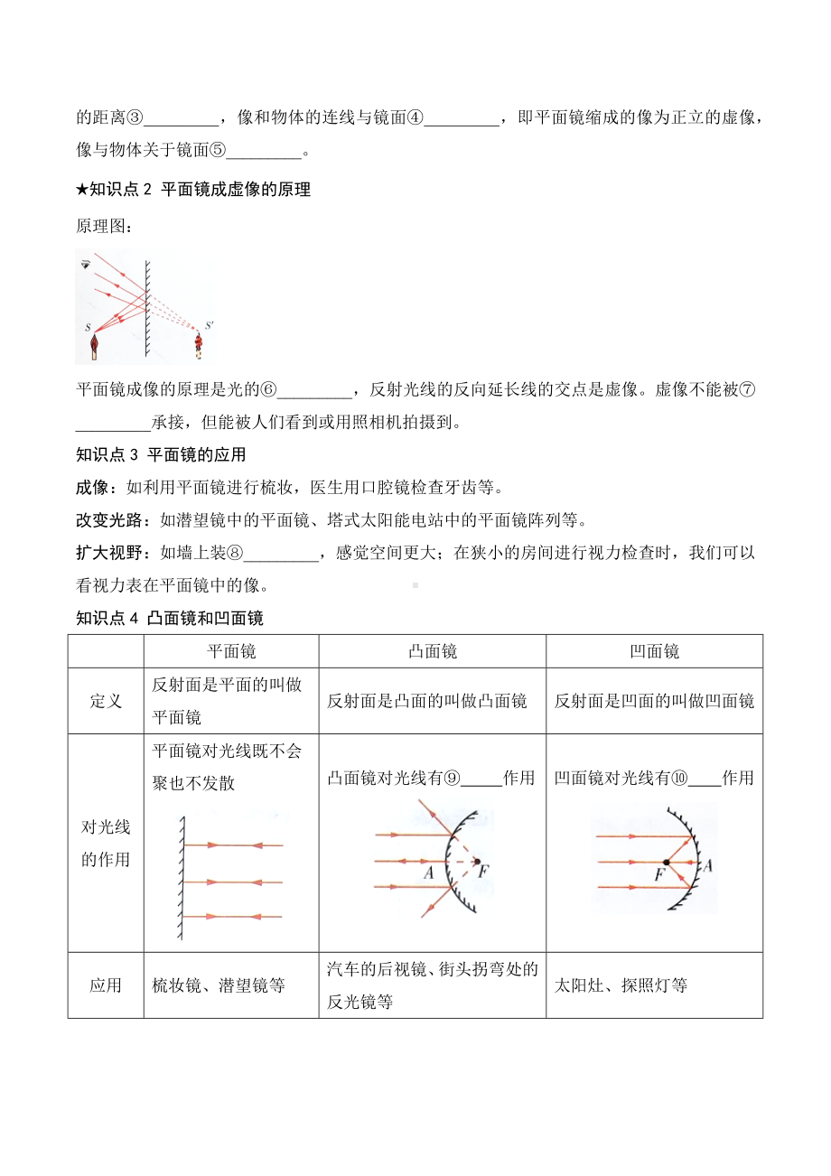 4.3平面镜成像（含答案）-2024新人教版八年级上册《物理》.docx_第2页