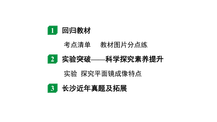 2024长沙中考物理二轮专题复习 中考命题点平面镜成像（课件）.pptx_第2页