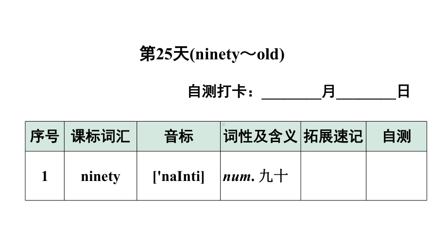 2024广东中考英语三轮冲刺 课标词汇速记（第25-28天）（课件）.pptx_第2页