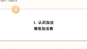 2.1.3 做张加法表 （课件）西师大版（2024）数学一年级上册.pptx