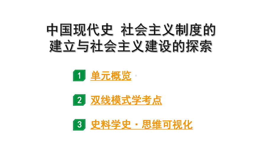 2024海南中考历史二轮中考题型研究 中国现代史 社会主义制度的建立与社会主义建设的探索（课件）.pptx_第1页