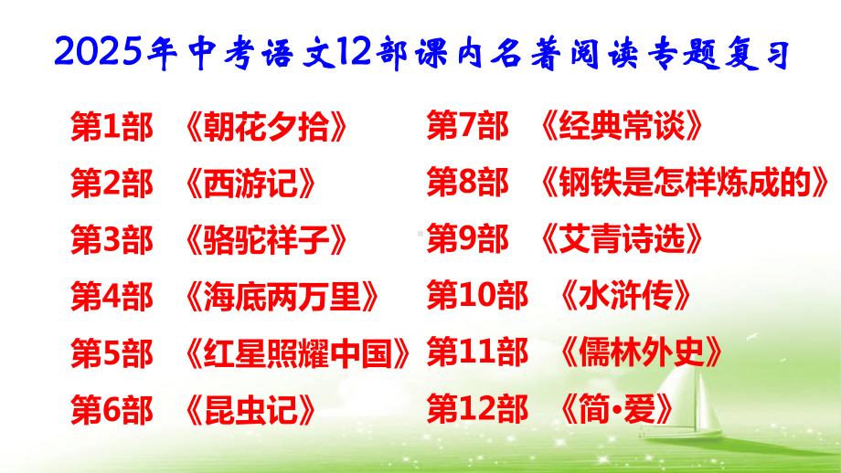 2025年中考语文12部课内名著阅读专题复习课件.pptx_第1页