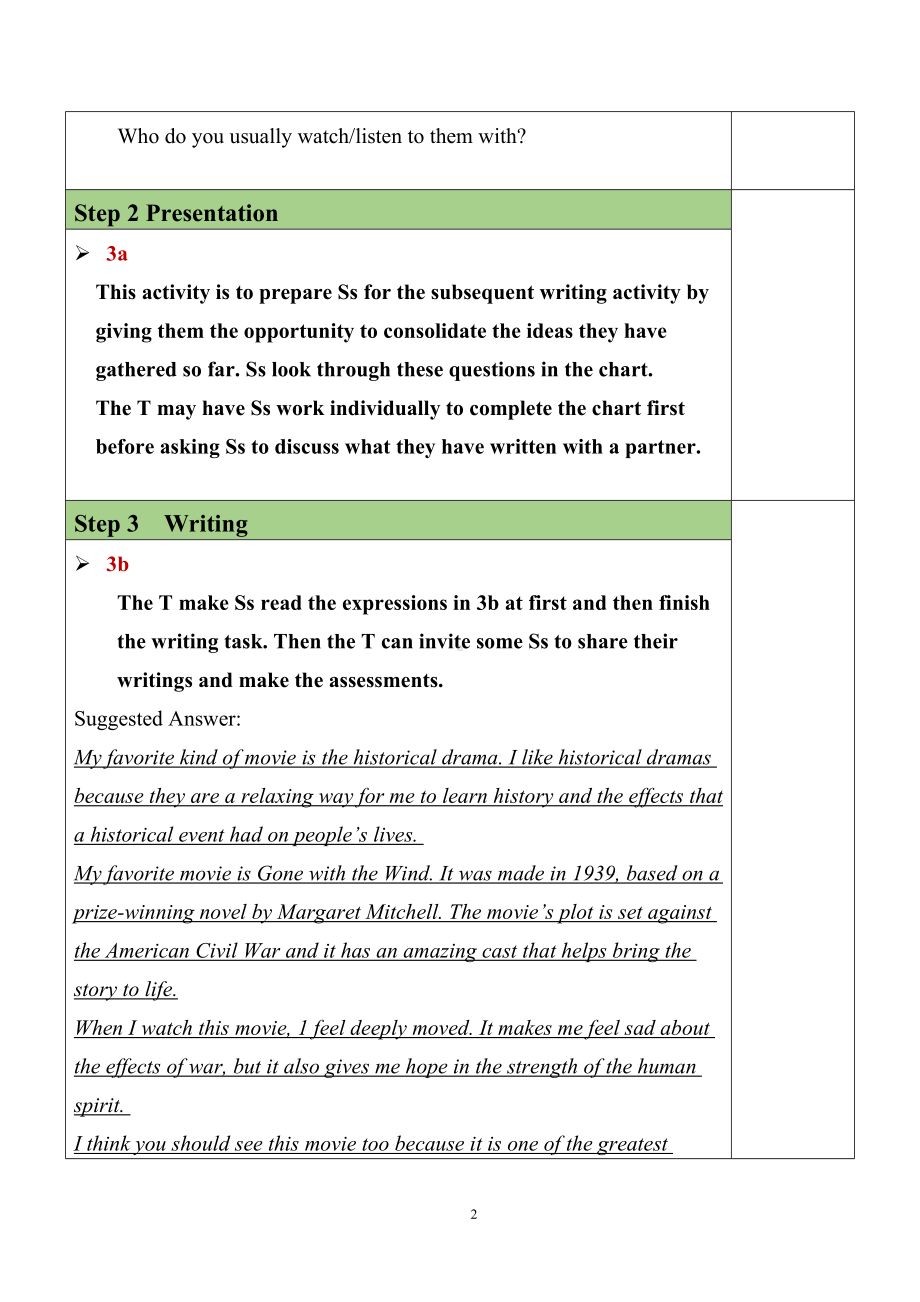 人教新目标版九上英语Unit9SectionB（3a-SelfCheck）（教案）.docx_第2页