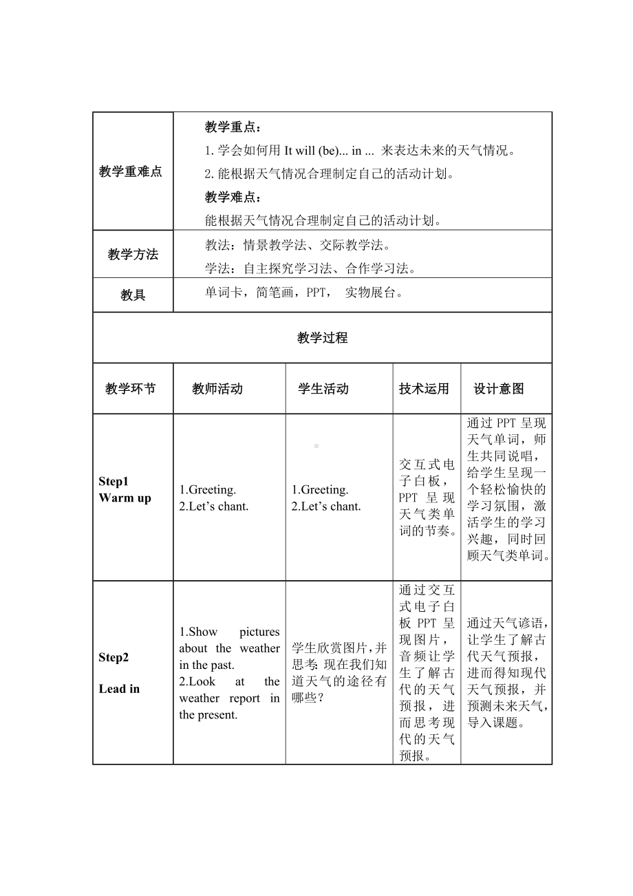 Module 2 Unit 2 It will snow in Harbin.（教学设计）-2023-2024学年外研版（三起）英语六年级下册.docx_第2页