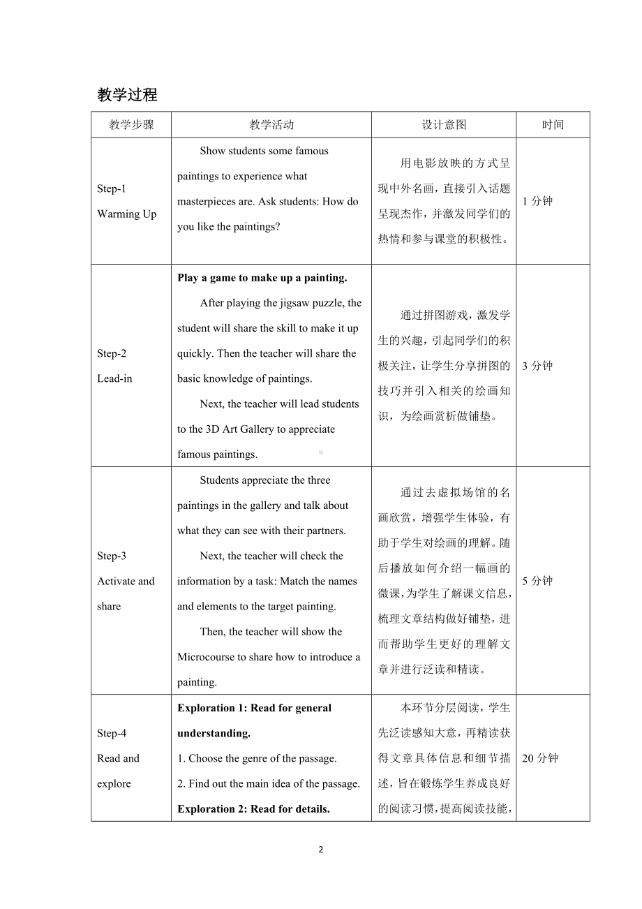 Unit 7 Art Lesson 1 Masterpieces教案-2023-2024学年高中英语北师大版（2019）必修第三册.docx_第2页