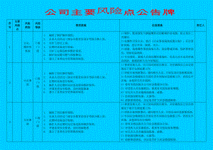 风险点公告牌（根据公司实际情况填写）.doc