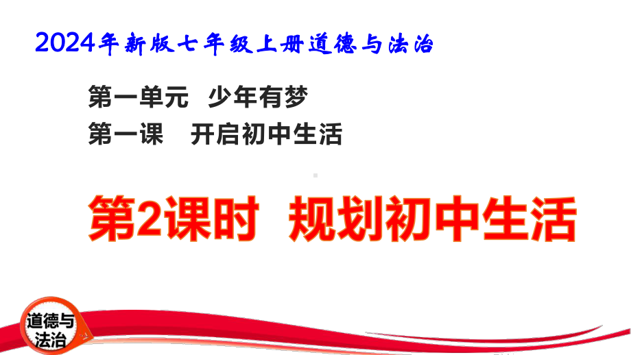 2024年新版七年级上册道德与法治第一课 开启初中生活1.2 规划初中生活 课件.pptx_第2页