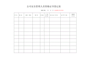 公司安全管理人员资格证书.doc