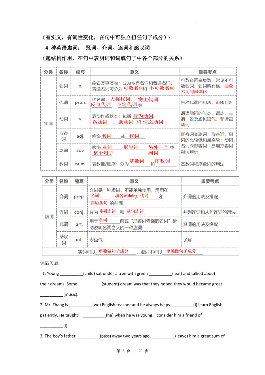 高一暑假初升高衔接课英语语法讲义.docx_第3页