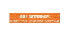 第二单元 空气和氧气课题1我们周围的空气第2课时空气是一种宝贵的资源保护大气环境.pptx