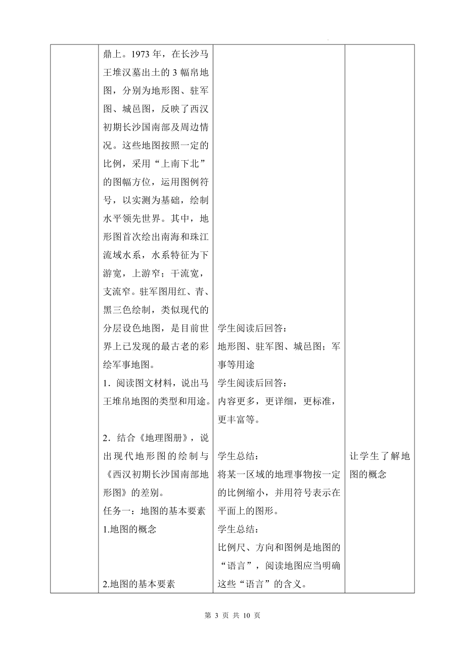 粤人版2024年新教材七年级上册地理第一单元第二节 地图 教学设计.docx_第3页