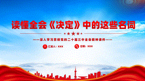 《中共中央关于进一步全面深化改革、推进中国式现代化的决定》读懂全会《决定》中的名词.pptx