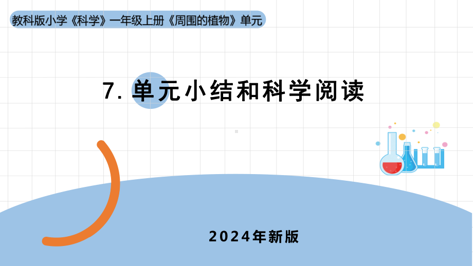 1.7《周围的植物》单元小结和科学阅读ppt课件-（2024新教材)教科版一年级上册《科学》.pptx_第1页