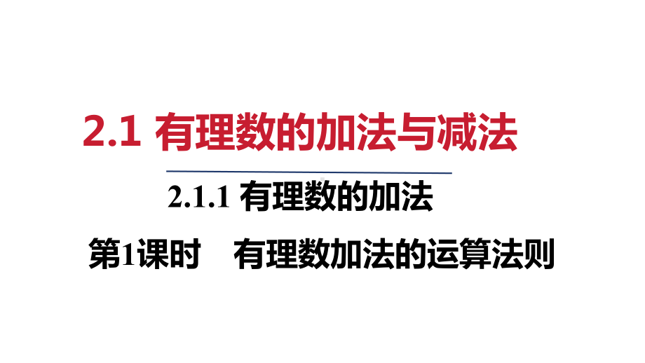 2.1.1 第1课时　有理数加法的运算法则ppt课件(共19张PPT)-2024新人教版七年级上册《数学》.pptx_第1页