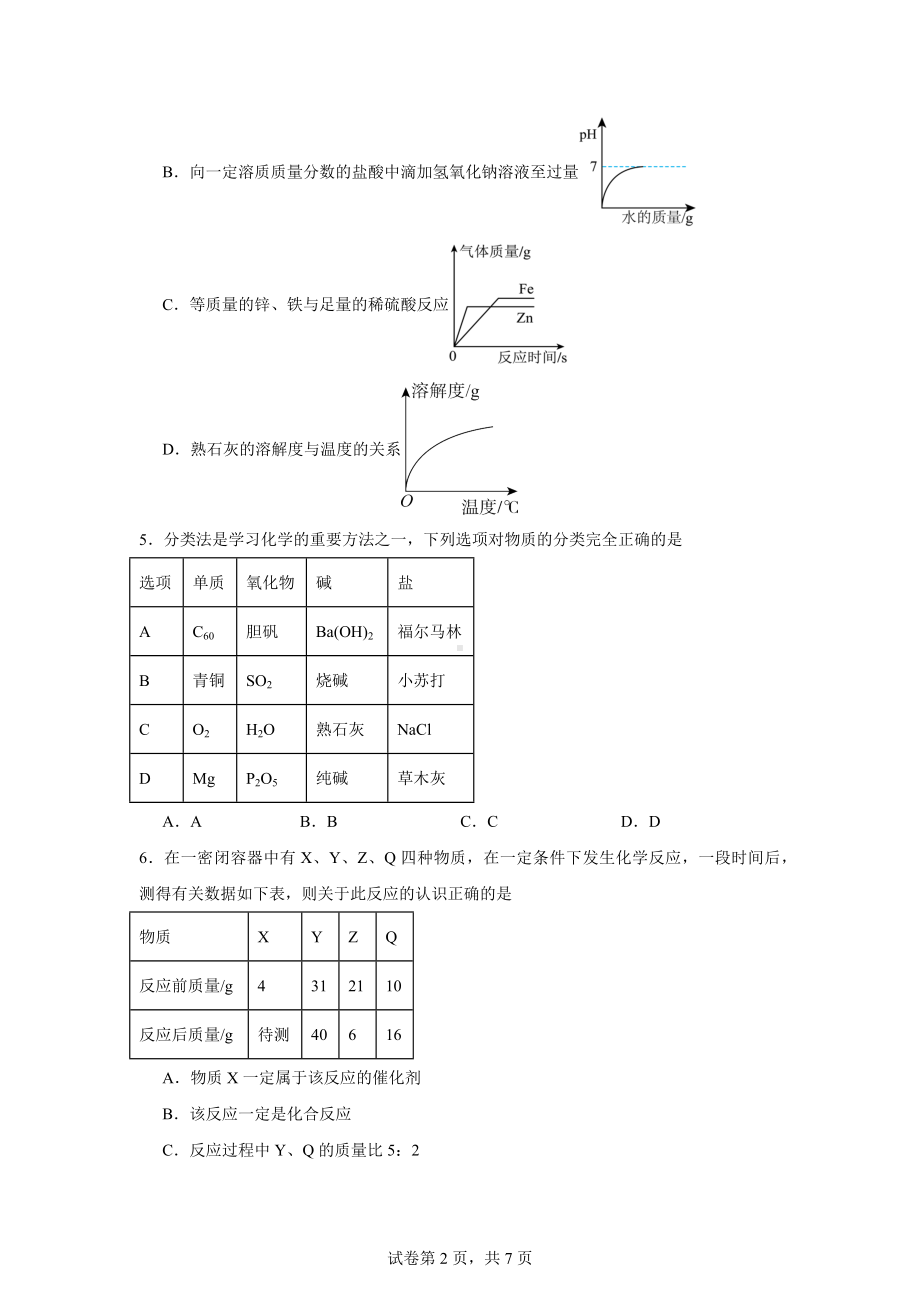 2024年甘肃省陇南市武都区九年级中考模拟预测物理化学试题-初中化学.docx_第2页