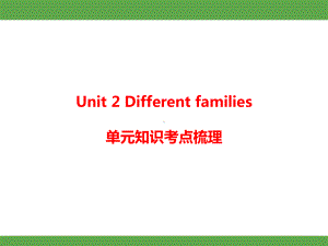 2024-2025-人教PEP英语（2024）三年级上册Unit 2 Different families 单元知识考点梳理.pptx