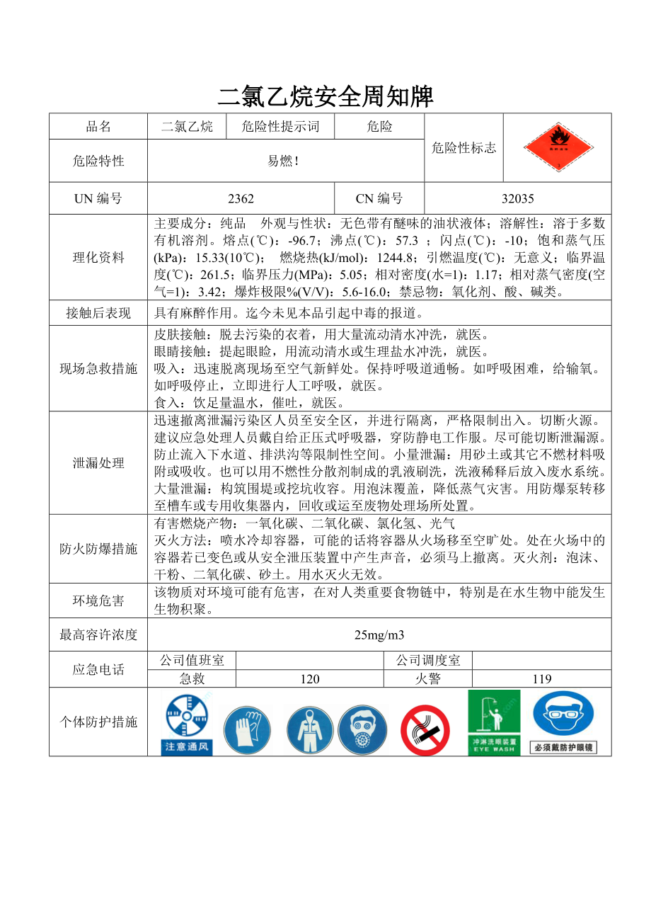 二氯乙烷安全周知卡.doc_第1页