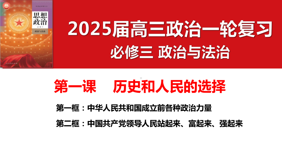 第一课 历史和人民的选择 ppt课件-2025届高考政治一轮复习统编版必修三政治与法治.pptx_第2页