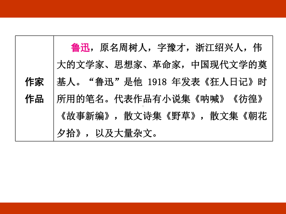 第八单元 走近鲁迅 考点梳理（课件）-2024-2025学年度-统编版语文六年级上册.pptx_第3页