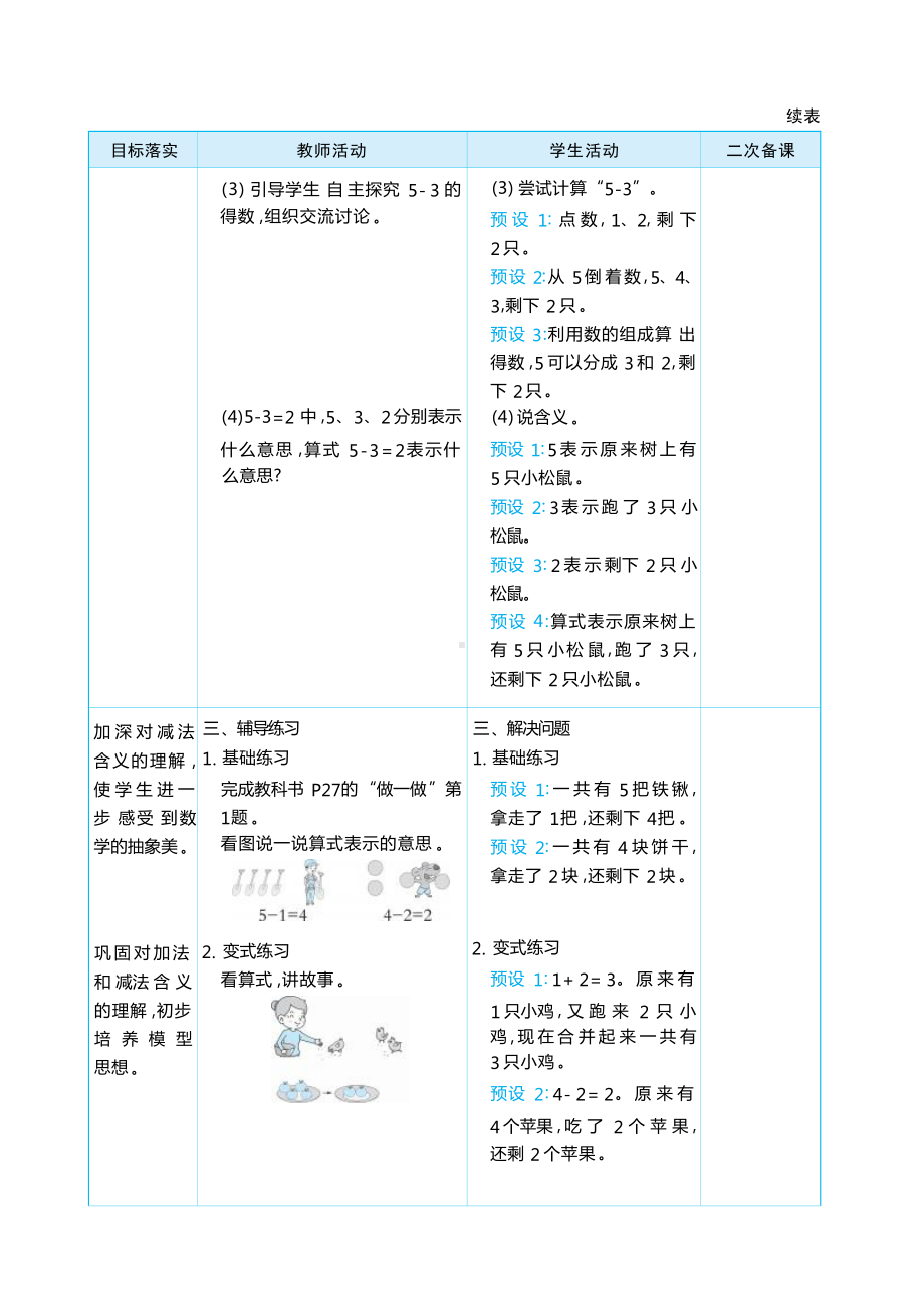 1.6 减法的认识 （教案）-2024新人教版一年级上册《数学》.docx_第3页