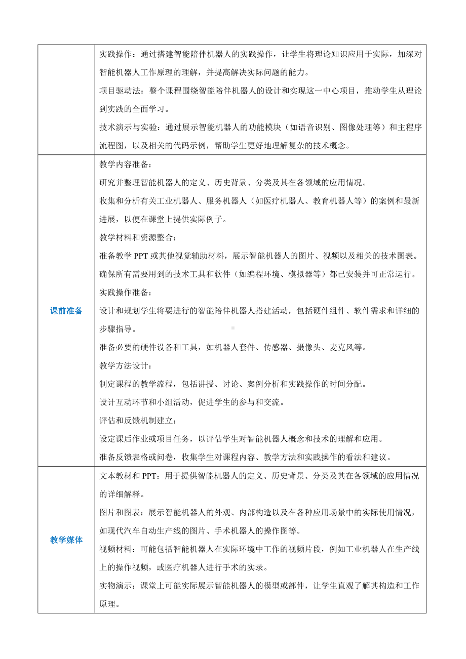 3.5智能机器人 教案（表格式）-2024新人教中图版（2019）《高中信息技术》选择性必修第四册.docx_第2页