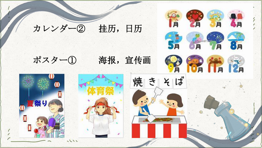 第34课 壁にカレンダーが掛けてあります 单词（ppt课件）-2024新新版标准日本语《高中日语》初级下册.pptx_第3页