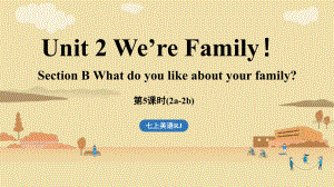 初中英语新人教版七年级上册Unit 2 We're Family! (第5课时) Section B 2a-2b教学课件（2024秋）.pptx