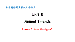 Unit 5 Animal friends Lesson 5 Save the tigers!.pptx