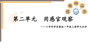 2《用感官观察》单元分析 课件(共11张PPT) -2024新苏教版一年级上册《科学》.pptx