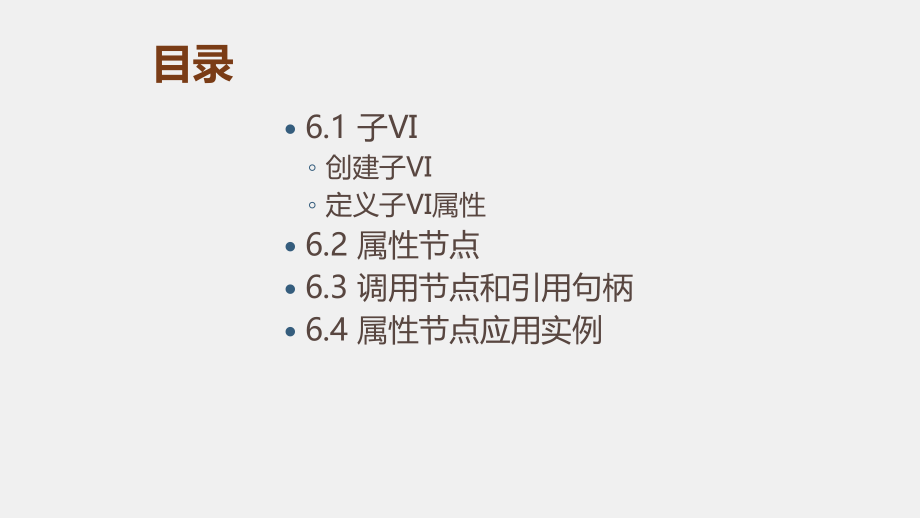 《LabVIEW 程序设计教程》课件第六章 子VI和属性节点.pptx_第1页