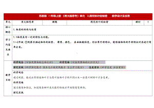 3.3.《探究秋叶的秘密》表格式 教学设计 -2024新苏教版一年级上册《科学》.docx