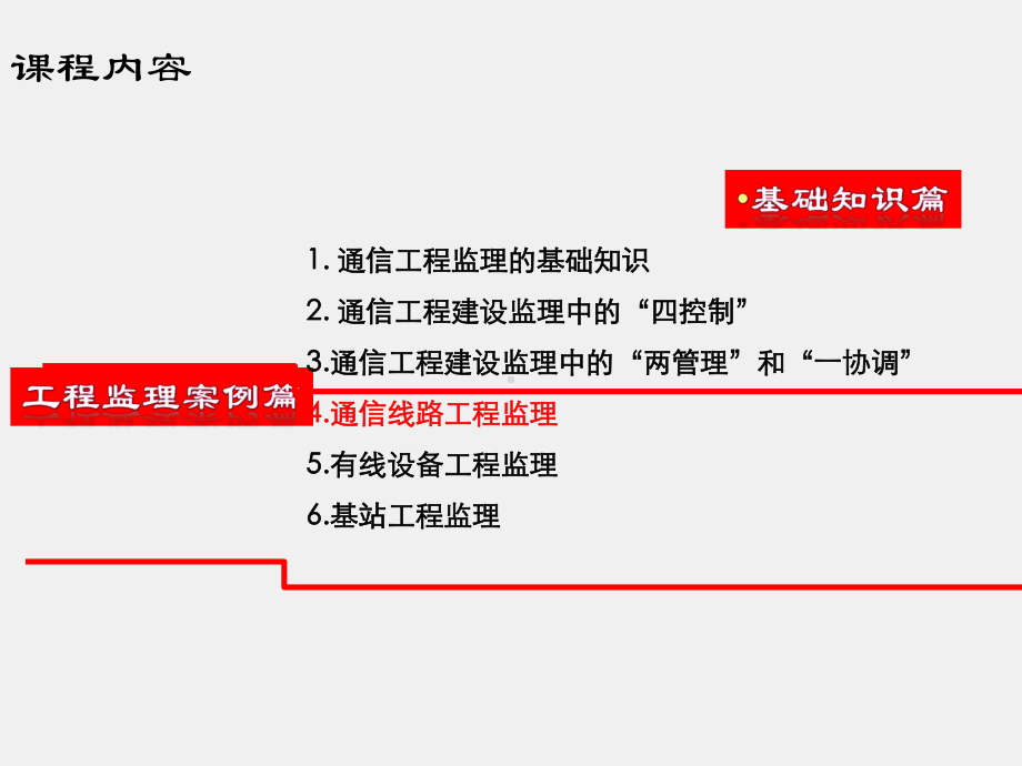 《通信工程监理》课件第4章、通信线路工程监理.ppt_第1页