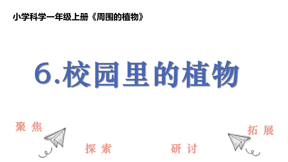 1.6.校园里的植物 课件ppt-2024新教科版一年级上册《科学》.pptx_第1页