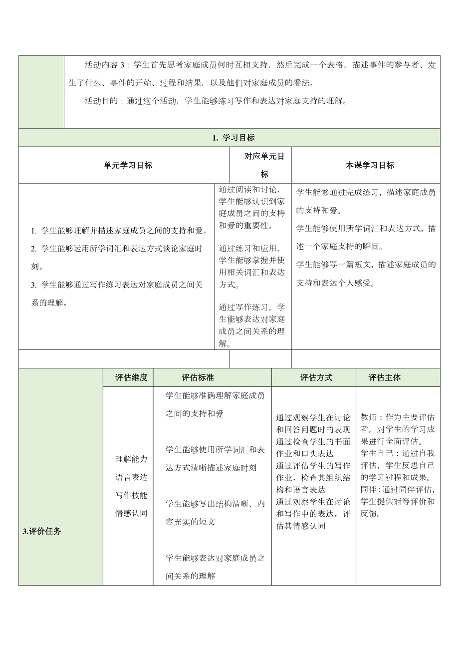 Unit 3 Family ties 第5课时教学设计 -2024新外研版七年级上册《英语》.docx_第2页