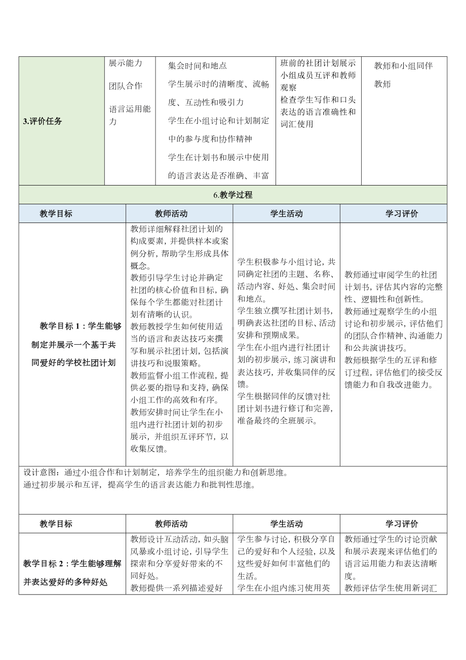 Unit 2 More than fun 第6课时 Presenting ideas+Reflection 教学设计-2024新外研版七年级上册《英语》.docx_第2页