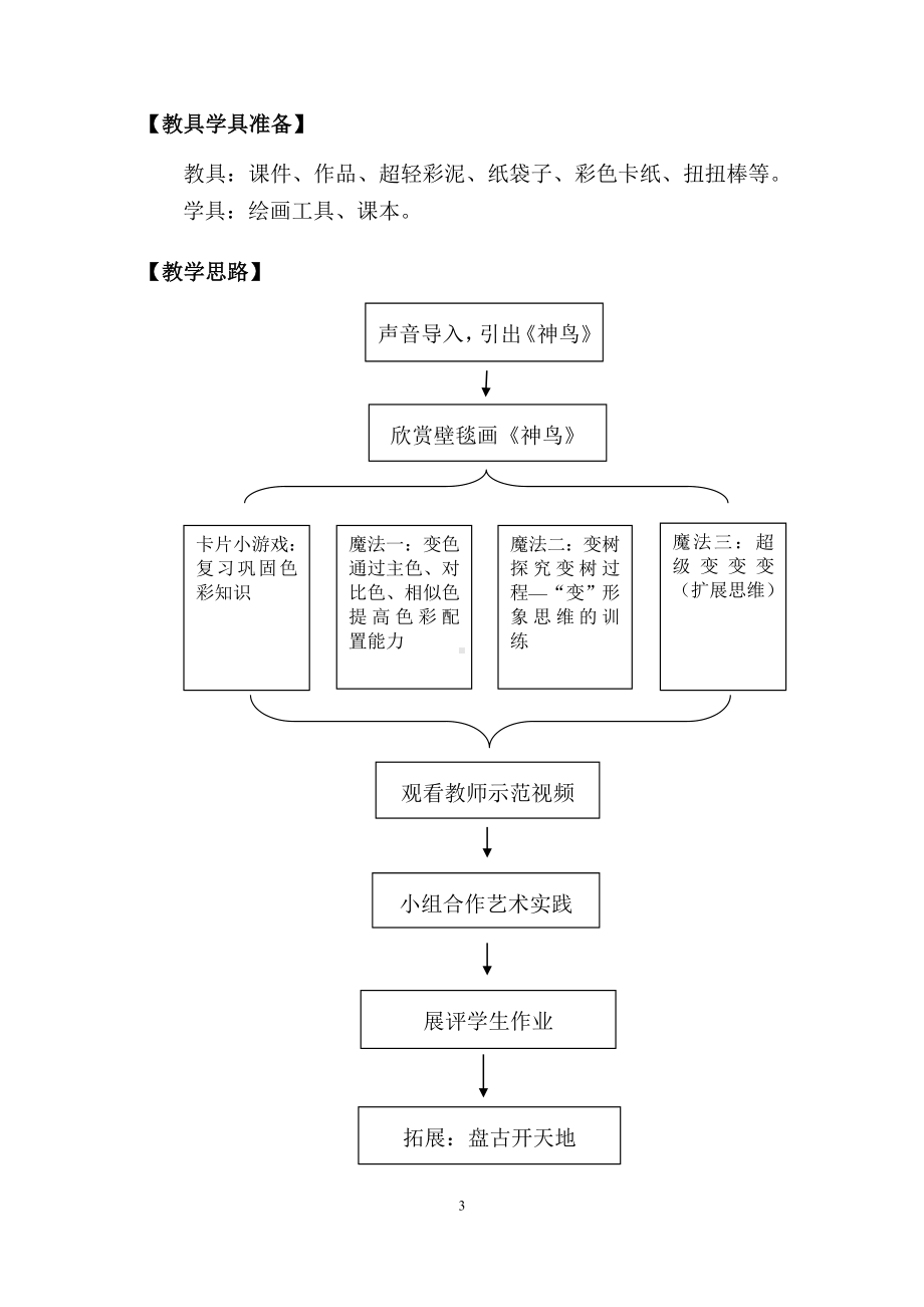 小学美术湘美术二年级上册《神鸟变树》详案.doc_第3页