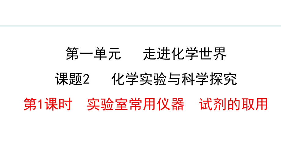 1.2.1 实验室常用仪器 试剂的取用 人教版（2024）化学九年级上册.pptx_第1页