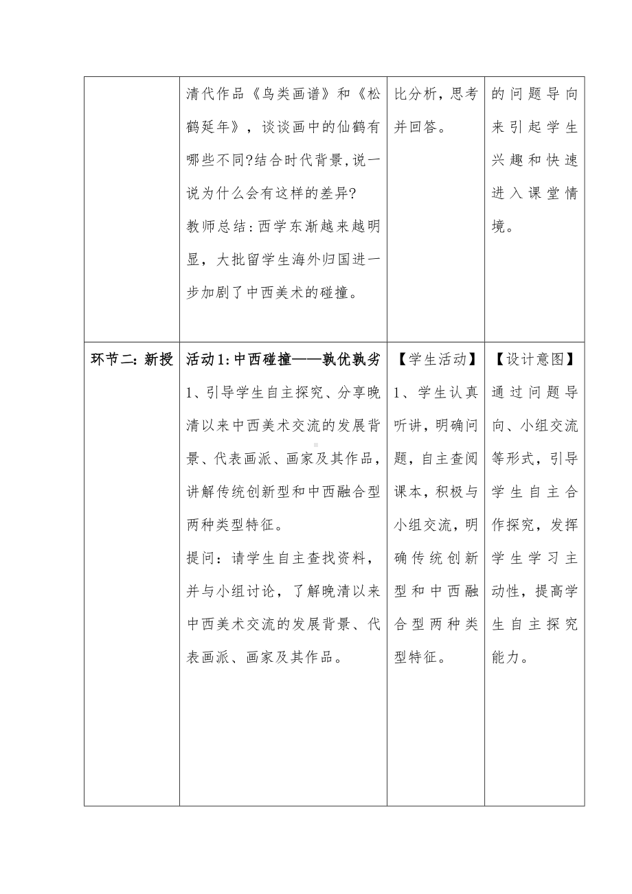 6.1 交流与传承——东西文化碰撞中的艺术嬗变 教学设计-2024新人美版（2019）《高中美术》必修美术鉴赏.docx_第2页