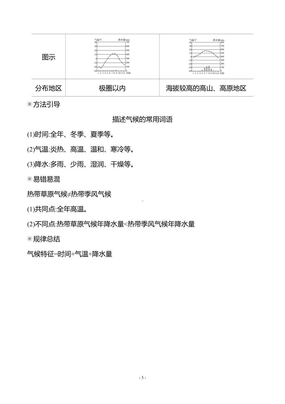 地理人教版7年级上（2024）第四章　第四节　一　气候的地区差异　世界气候类型的分布-教案.docx_第3页