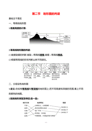 地理人教版7年级上（2024）第二章　第二节　地形图的判读-教案.docx