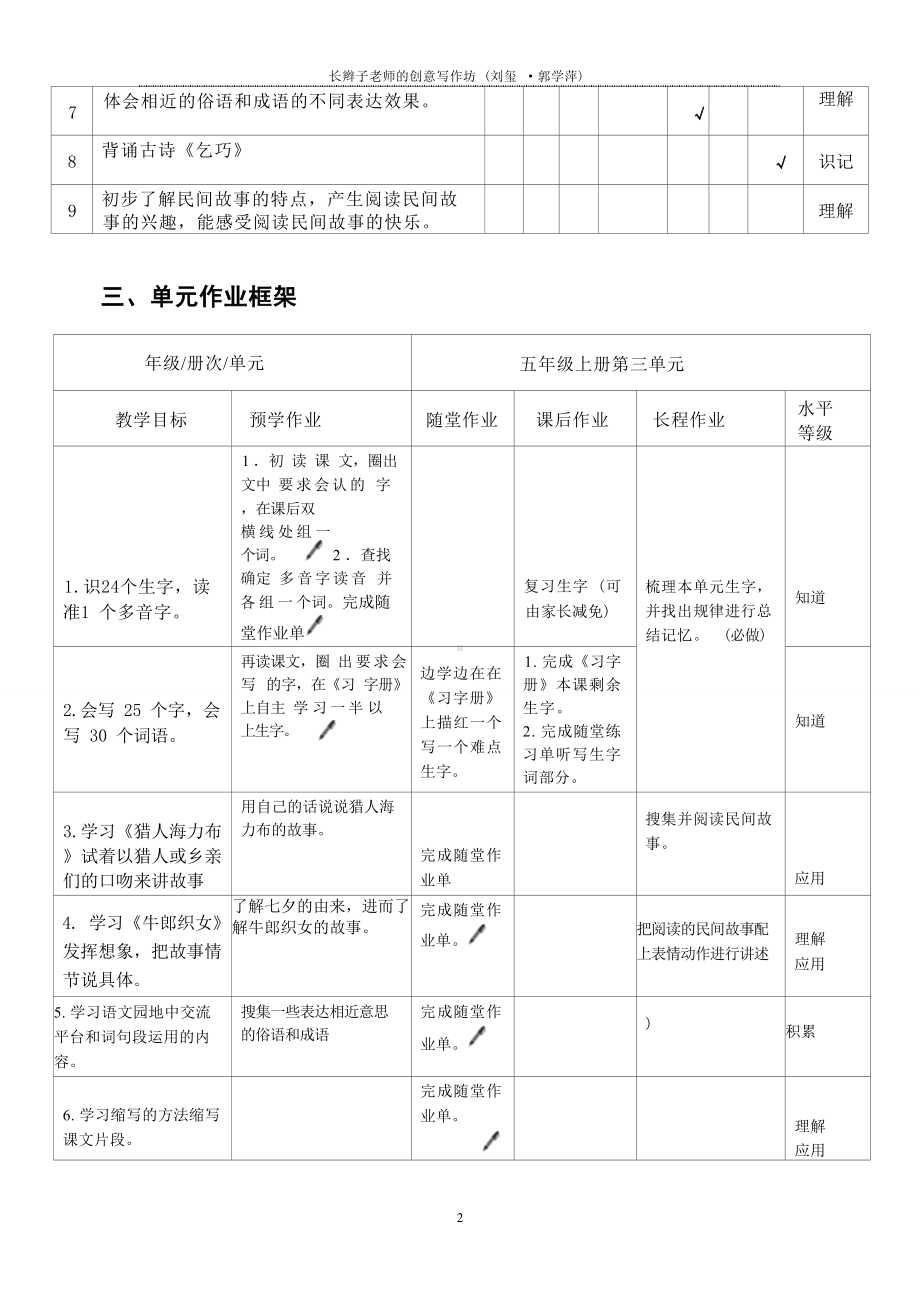 2024小学语文五年级上册3：大单元作业设计.docx_第2页