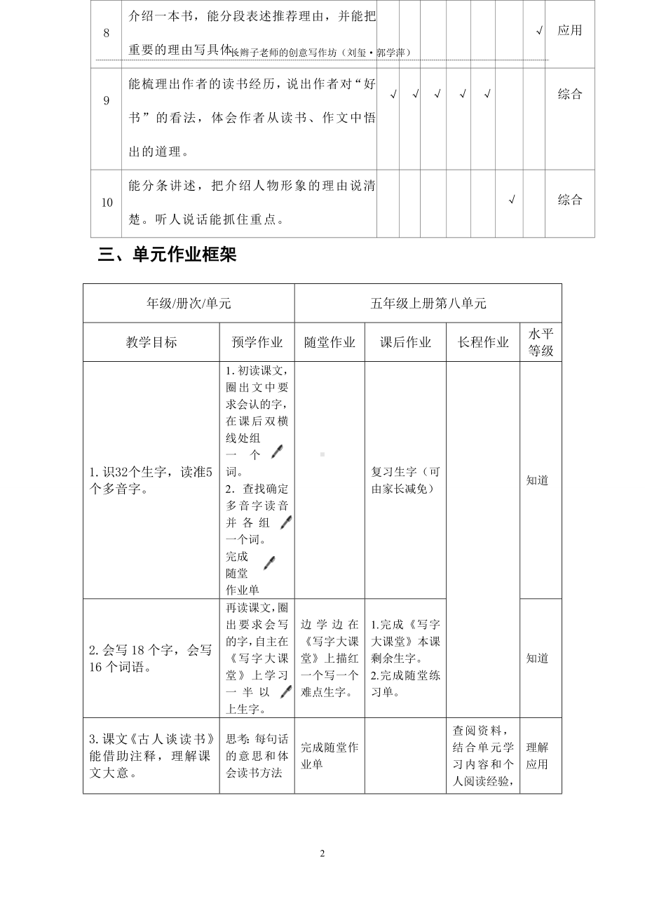 2024小学语文五年级上册8：大单元作业设计.doc_第2页