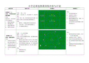 小学体育足球社团：训练计划及教案全册全套完整版.doc