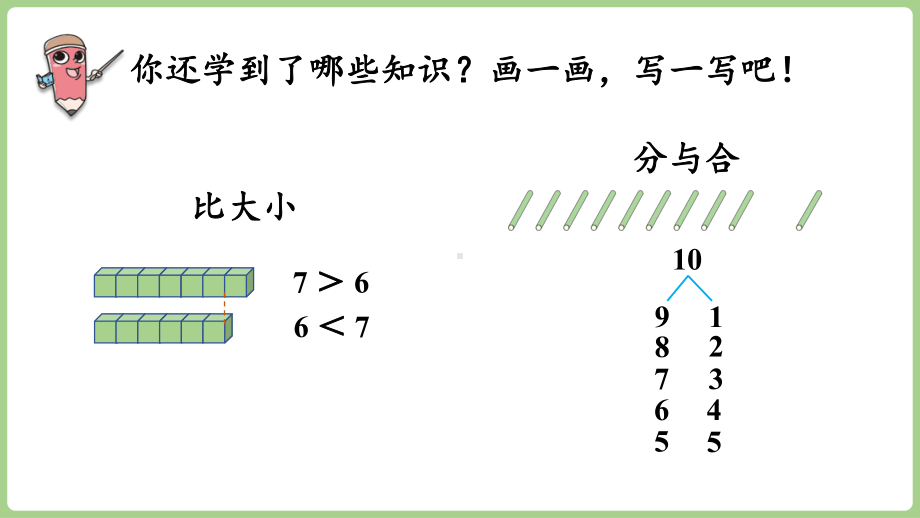 第2单元 6~10的认识和加、减法 整理和复习（课件）2024）数学一年级上册.pptx_第3页