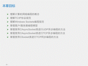 《Visual C++程序设计及实践》课件第9章网络编程.ppt