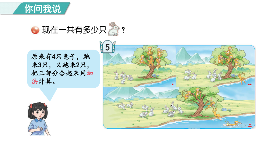 二走进花果山信息窗5 连加、连减（ 课件）青岛版（2024）数学一年级上册.pptx_第3页