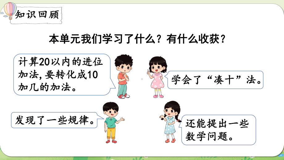 5.5 20以内的进位加法整理与复习（课件）西师大版（2024）数学一年级上册.pptx_第2页