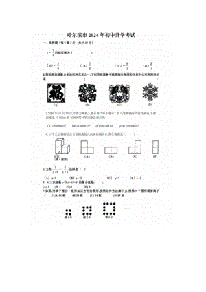 2024年黑龙江省哈尔滨市中考数学试题.docx